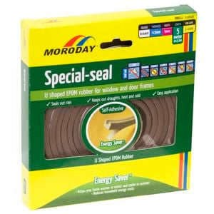 Moroday MWS12 8 x 4.5mm x 5m Brown U-Shape Special Seal Self-Adhesive