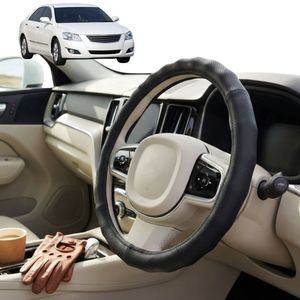 Australian Goose Steering Wheel Cover for Toyota Aurion 2006 - 2012 (XV40) Circle Black