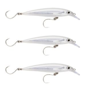3x Rapala 14cm Saltwater X Rap Long Cast Sink Minnow Fishing Lures - Ghost
