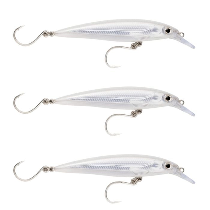 3x Rapala 14cm Saltwater X Rap Long Cast Sink Minnow Fishing Lures - Ghost