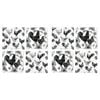 2x 4pc LVD Ceramic Coasters Roosters Home/Kitchen Decor 9.5cm Square