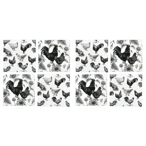 2x 4pc LVD Ceramic Coasters Roosters Home/Kitchen Decor 9.5cm Square