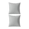 2pk Renee Taylor 400tc Egyptian Cotton European Pillowcase Light Grey 65x65cm