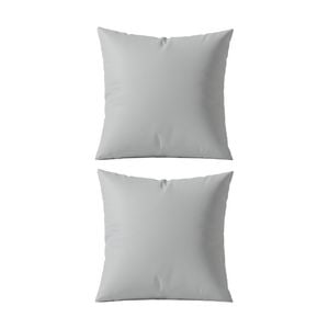 2pk Renee Taylor 400tc Egyptian Cotton European Pillowcase Light Grey 65x65cm