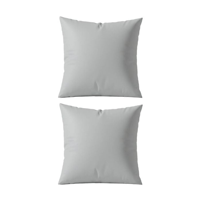 2pk Renee Taylor 400tc Egyptian Cotton European Pillowcase Light Grey 65x65cm