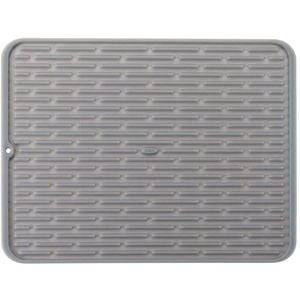 Oxo Good Grips Silicone Drying Mat Kitchen Spoon/Fork Plate Drainer Large Grey