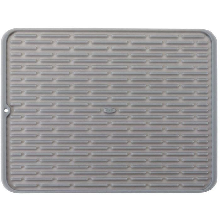 Oxo Good Grips Silicone Drying Mat Kitchen Spoon/Fork Plate Drainer Large Grey