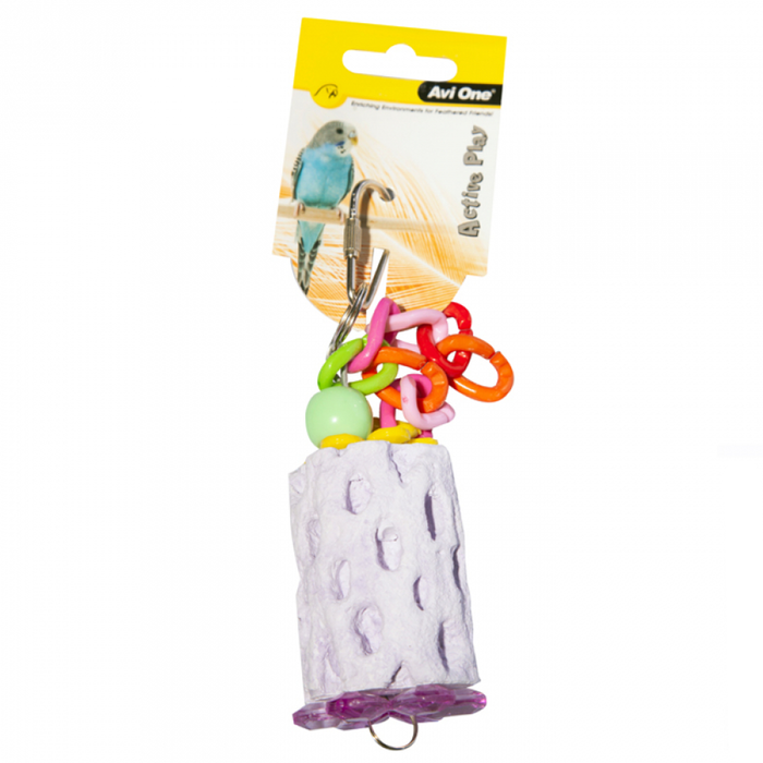 Avi One Bird Toy Mineral With Plastic Links Medium 15.5cm (22488)
