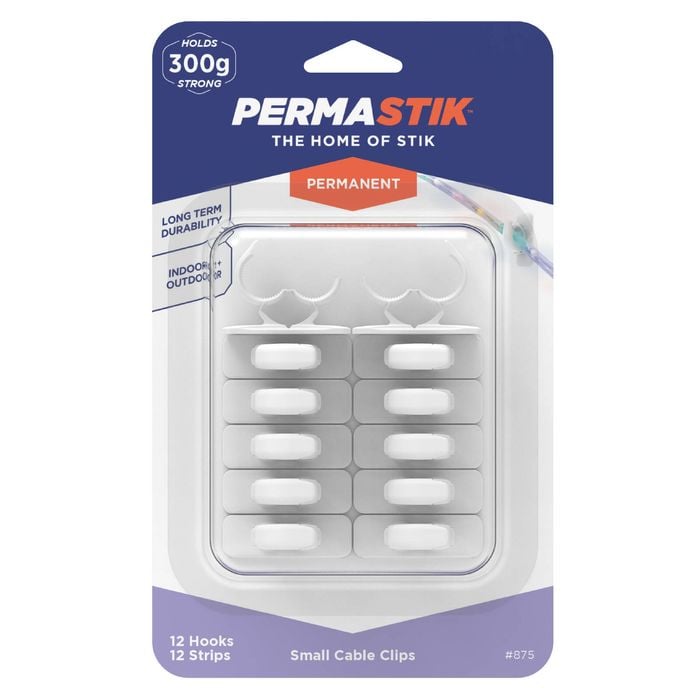 Permastik Small Permanent Cable Clips - 12 Pack