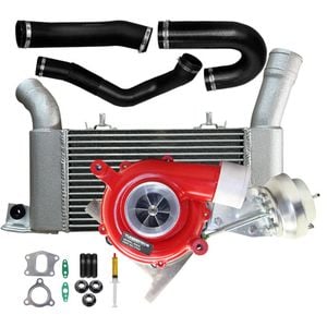 Gen1 High Flow Vt12 Turbo Charger With 64mm Intercooler & Hoses For Mitsubishi Pajero 4m41 3.2l