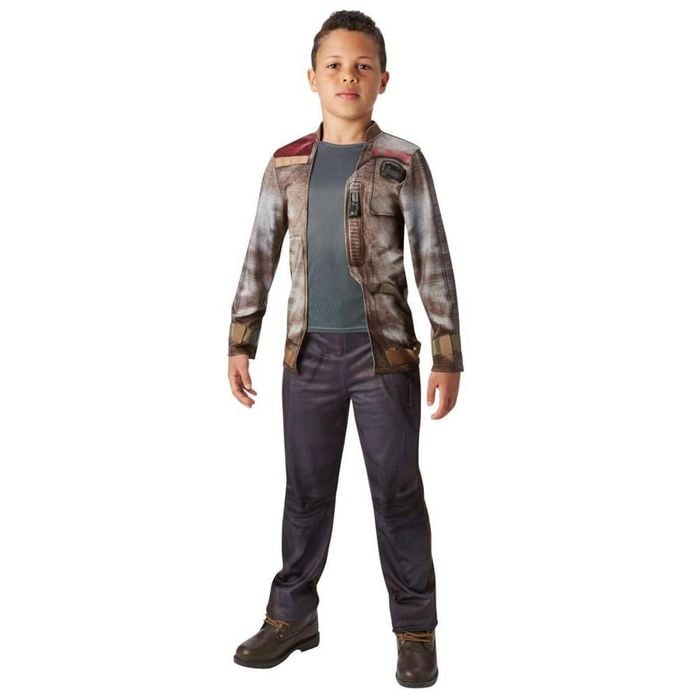 Star Wars Finn Deluxe Halloween Costume for Kids Mock Leather Jacket and Pants, Extra large