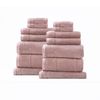 14pc Renee Taylor Aireys Bath/Hand Towel Set Zero Twist Cotton 650 GSM Cherwood