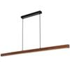 Telbix Truso Modern Pendant Hanging Lamp Light Metal Wood Black Walnut Wood Tones