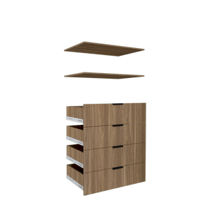 Lugna 4 Drawer, 2 Shelf Insert Kit Cove - Fits 900 x 580mm Cabinet shell