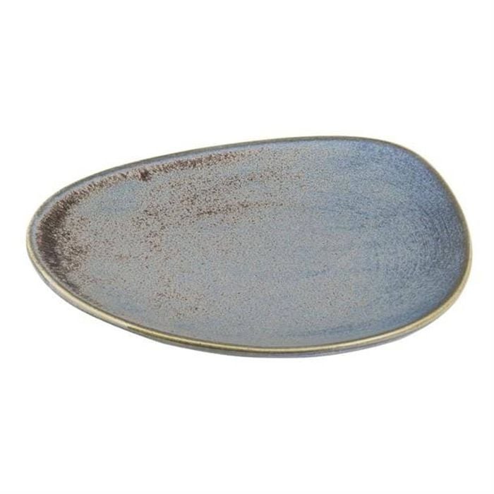Olympia Triangle Plates Ember Blue 308mm 4 Pack Porcelain Dinnerware Commercial Kitchen