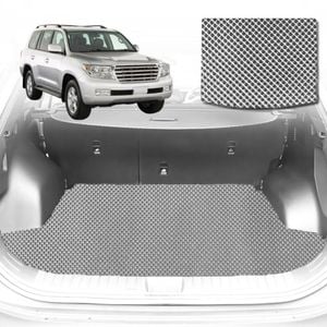 6D Diamond Car Boot Mat for Toyota LandCruiser 100 1998-2007-Cargo Mat-Grey-Outback GT