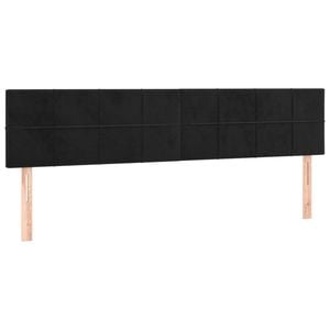 vidaXL 2x Headboards Black 100x5x78/88 cm Velvet Bedroom Bed Header Bedhead