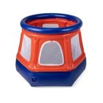 Costway Mini Kids Inflatable Bouncer Round Playhouse Trampolines Jumping Fun Gift w/2-Sided Zippers&Hand Pump