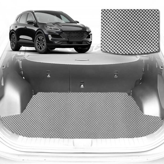 6D Diamond Car Boot Mat for Ford Escape ZH2020-Current-Cargo Mat-Grey-Outback GT