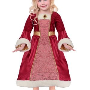 Medieval Girls Red Princess Costume - 4-6
