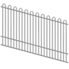 ProtectorAl 1201-2400W x 1200H Palladium Silver Loop Top Pool Fence Panel Raked Up to 15º