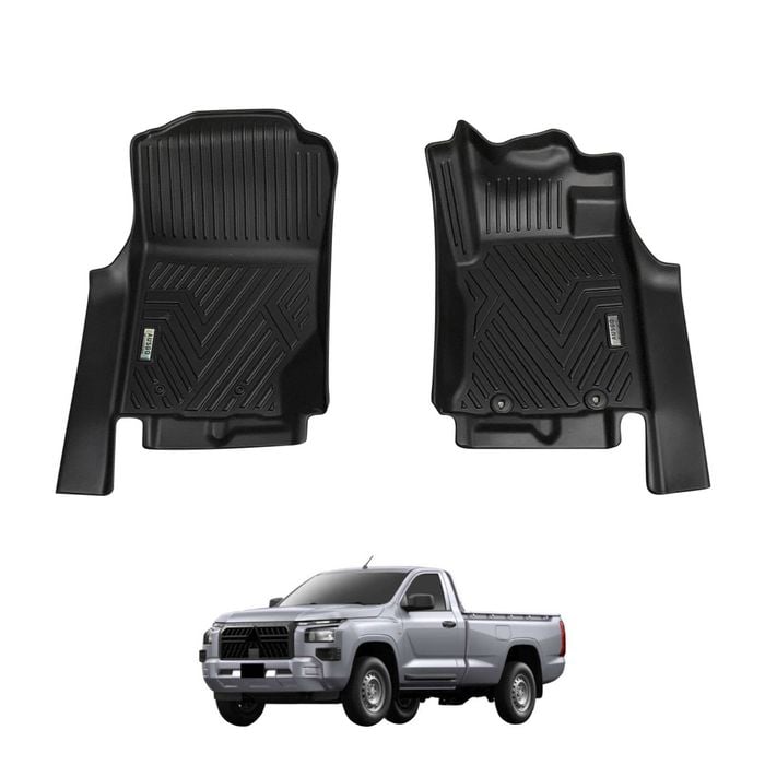 AUSGO Car Floor Mats for Mitsubishi Triton MV Next-Gen Single Cab 2024-Onwards All-Weather Floor Liners