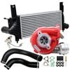 GEN1 High Flow Turbo Charger With 62mm Intercooler & Hoses And Genuine Oil Feed Pipe For Nissan Navara D40 YD25 2.5L 3-Bolt