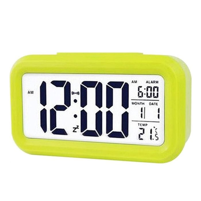 Catzon Led Display Alarm Clock With Temperature Tester 12/24h Mode-green
