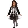 Rubies Size 9-12y Little Skeleton Kids Costume w/ Headpiece Halloween Party