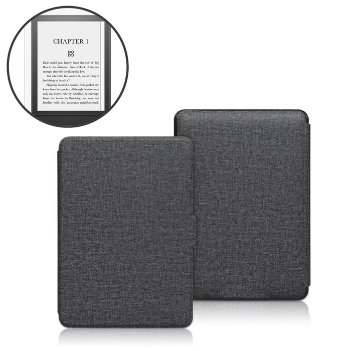 StylePro Package, Kindle Case Plus Screen Protector, Fabric Cover, For Kindle Paperwhite And Colorsoft 7", Black