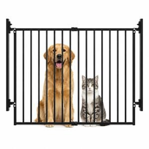 Advwin Pet Safety Gate Pet Door Expandable Wide
