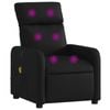 vidaXL Massage Recliner Chair Reclining Armchair Single Sofa Black Faux Leather