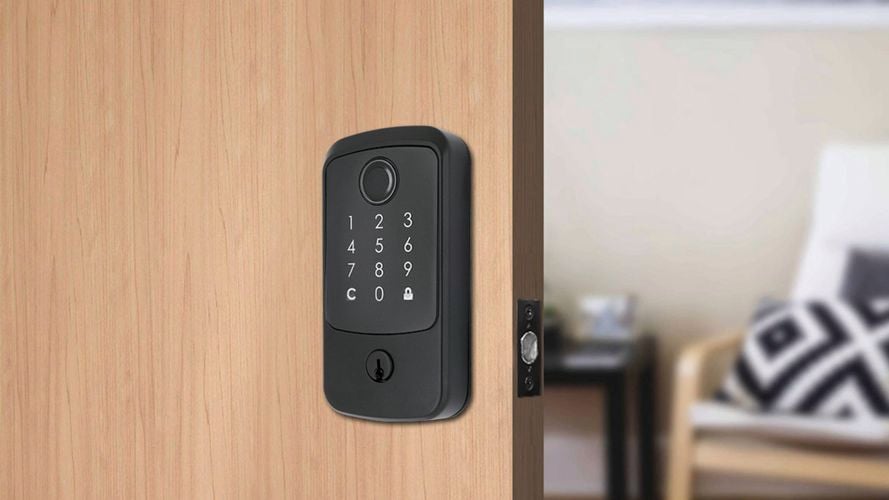 Fingerprint dead lock in black colourway