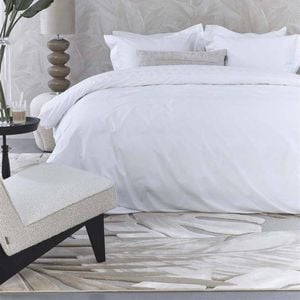 Rivièra Maison King White Elowen White Cotton Quilt Cover Set