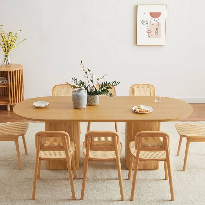 Tate 8 Seater Dining Table in Natural - Bunnings Australia
