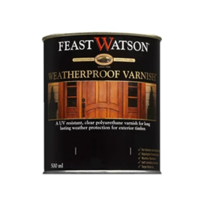 Feast Watson 500ml Clear Gloss Timber Weatherproof Varnish - 500ml