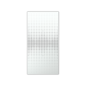 Walpix 1775 x 875 x 2.0mm Perforated Aluminium Decorative Screen Folded Profile Vision - White Satin