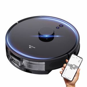 Mygenie Laser Sonic Ai Robot Vacuum & Mop, Smart Mapping, Hepa, Wet/dry Black