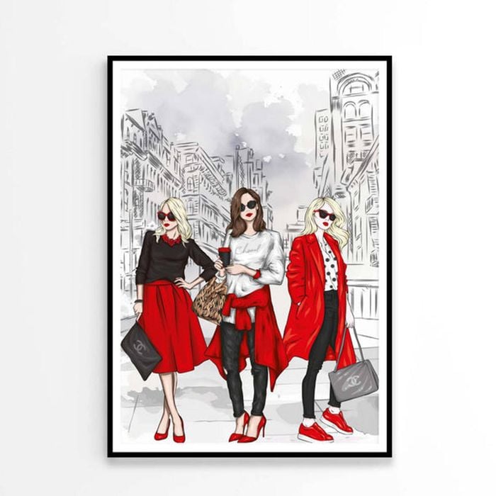 Stylish Women with Fashion Store Print 100% Australian Made 60x90cm (Poster)