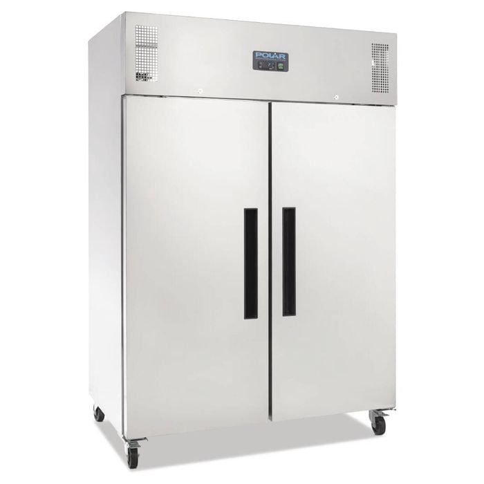 Polar G-series 2 Door Upright Fridge Stainless Steel 1200ltr - Commercial Solid Door Upright Fridges (dl895-a)