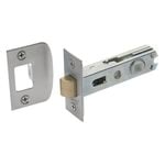 Gainsborough 60mm Satin Chrome D Strike Rectangular Face Tubular Latch