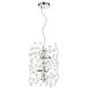 Telbix Lerida Modern Pendant Hanging Lamp Light Metal Crystal Chrome Clear Gloss