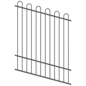 ProtectorAl 0350-1200W x 1500H Monument Loop Top Pool Fence Panel Raked Up to 15º