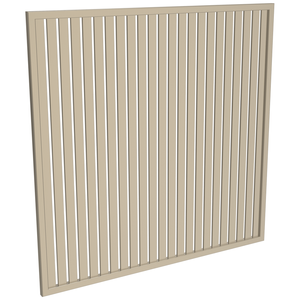 ProtectorAl 1001-2000W X 1001-2000H Paperbark Aluminium Welded Slat Panel Vertical 18mm Gap