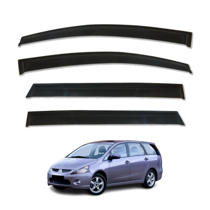 AUSGO Weather Shields For Mitsubishi Grandis 2004-2010 Weathershields Window Visors Wind Deflectors