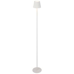 Telbix Mindy Modern Standing Floor Lamp Light Metal White Sand