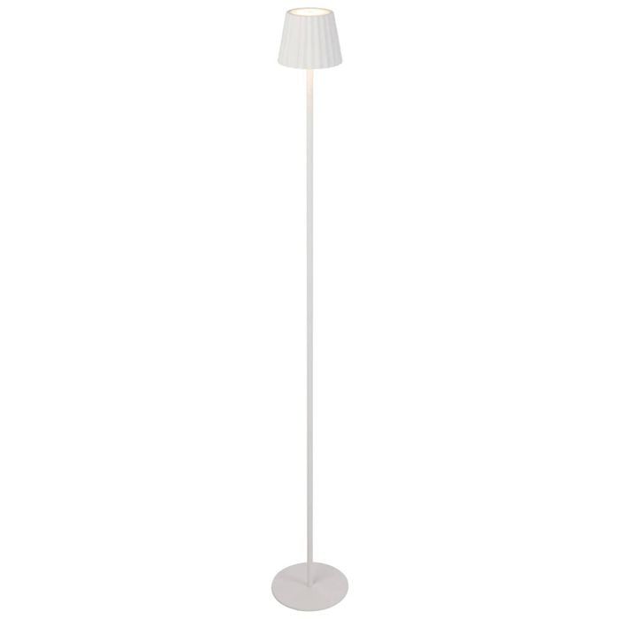 Telbix Mindy Modern Standing Floor Lamp Light Metal White Sand