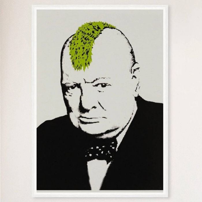 Galrie Banksy Turf War 2003 Artwork - Master Edition Print on Archival Quality Paper, White Frame, A3 30 x 42cm (12 x 16inch)