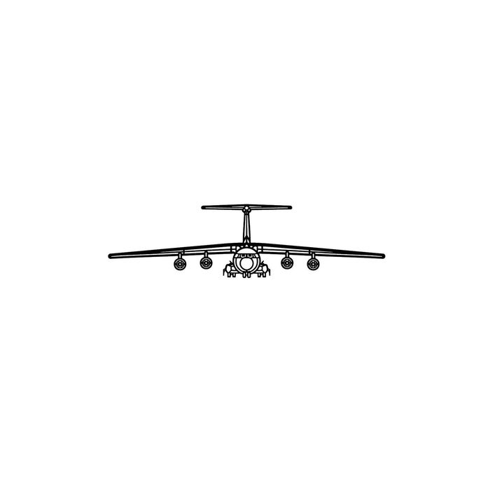 Ignite Laser Lockheed C-141B Starlifter - Strategic Airlift Aircraft Silhouette Metal Wall Art Rustic Metal 23.6 inch - 60 cm