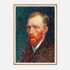 Galrie Vincent van Gogh Self-Portrait Art Print - Iconic Post-Impressionist Masterpiece, Wood Frame, 70 x 100cm (28 x 40inch)